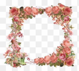 Vintage Floral Frame Png Hd Mart - Png