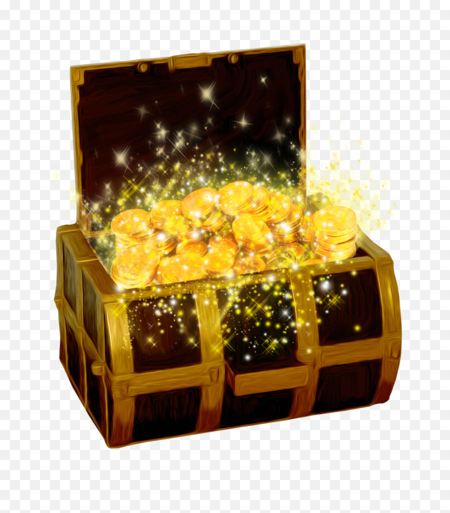 Treasure With Crown And Jewels Transparent Png - Stickpng Treasure Box With Coins,Jewels Png