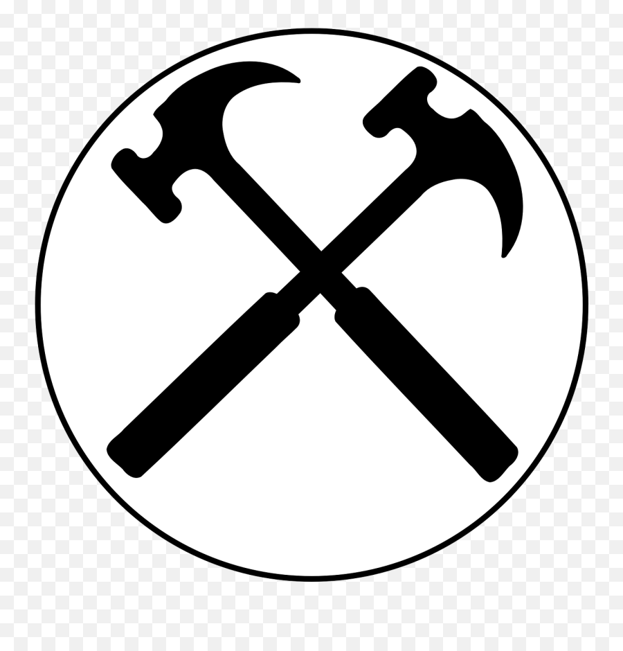 Crossed Hammers Tools Hammer Repair Public Domain Image - Hammer Clip Art Png,Crossed Sword Icon