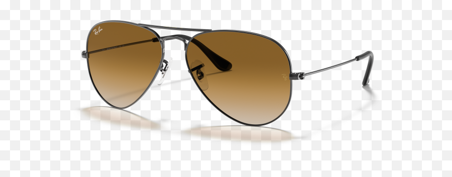 Aviator Gradient Sunglasses In Gunmetal And Light Brown Png Rayban Icon