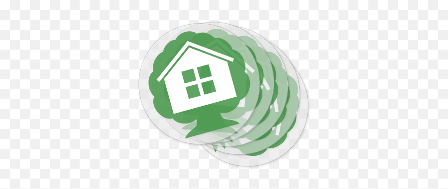 Clear Circle Stickers U2013 Treehouse - Horizontal Png,House Circle Icon