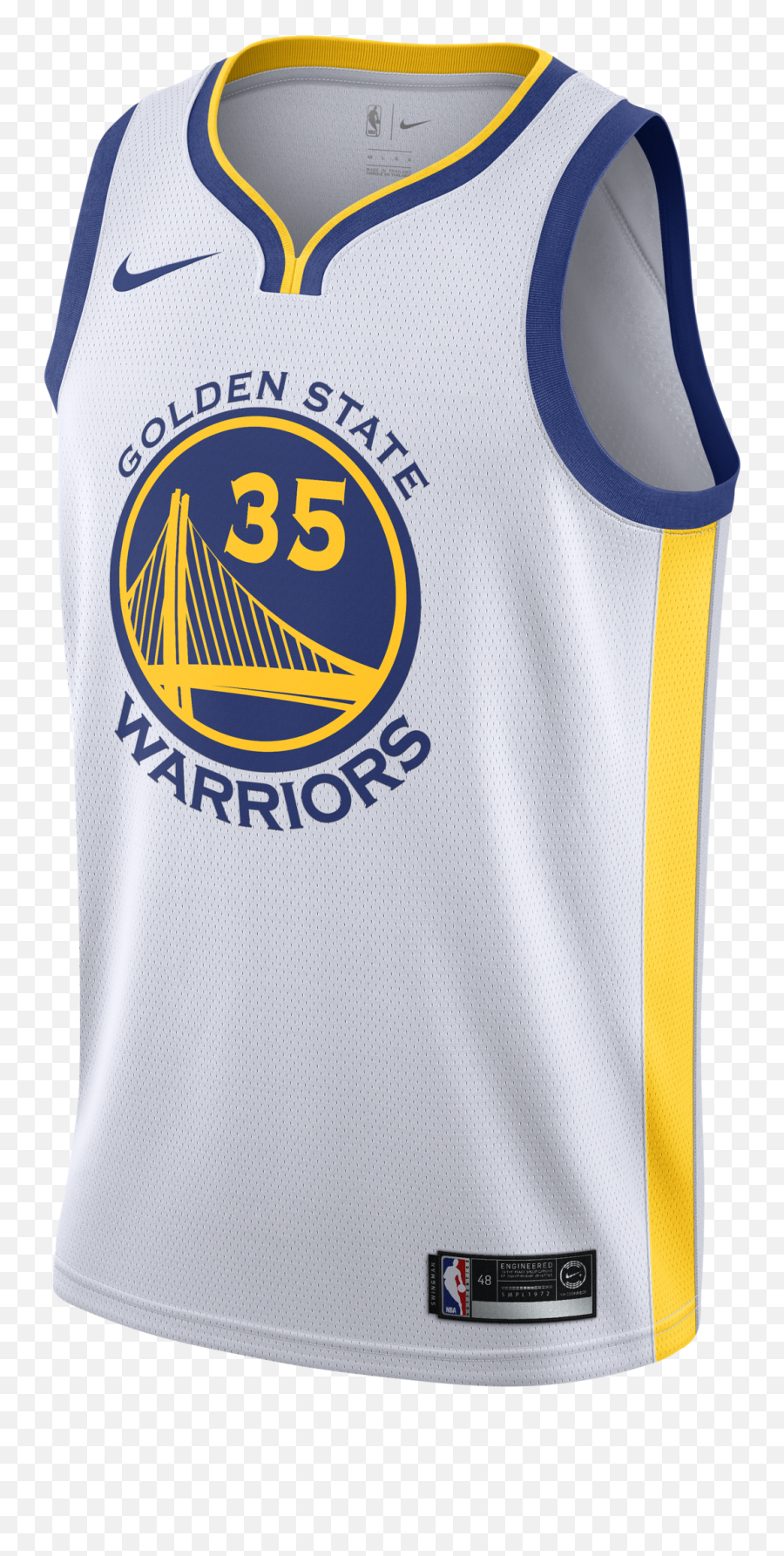 Nike Nba Golden State Warriors Kevin - Kevin Durant White Jersey Png,Kevin Durant Png Warriors