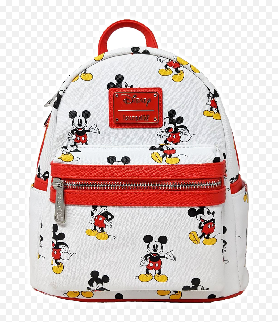 Loungefly Many Moods Mickey All - Overprint Red Trim Mini Backpack Coh Exclusive Png,Coh Icon
