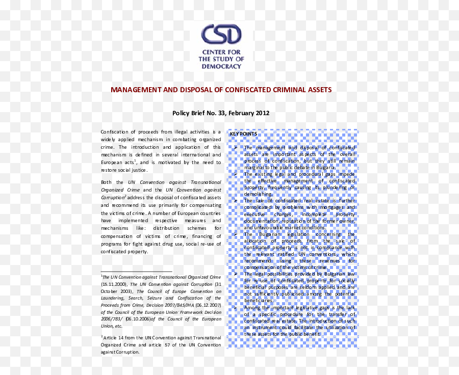 Pdf Management And Disposal Of Confiscated Criminal Assets - Csd Png,Rusev Png