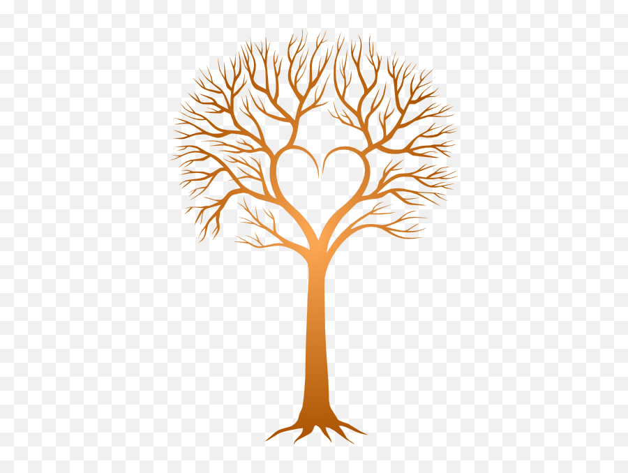 Brown Bare Tree Clipart - Family Tree Silhouette Png,Bare Tree Png