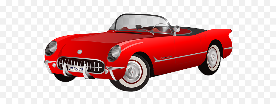 Vintage Car Clipart Free - Happy Fathers Day Corvette Png,Muscle Car Png