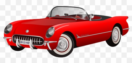 Vintage Car Clipart Free - Happy Fathers Day Corvette Png,Muscle Car Png