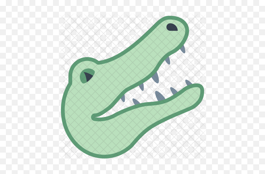 Alligator Icon Of Colored Outline Style - Draw A Crocodiles Head Png,Alligator Png