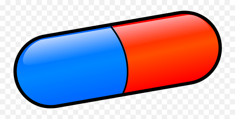 Blue And Red Pill Capsule Clipart - Pill Clipart Png,Red Pill Png