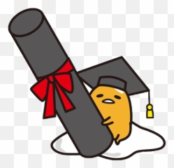 Download Hd Ceremony Party - Grad Gudetama Transparent Png Gudetama Graduate,Gudetama Png