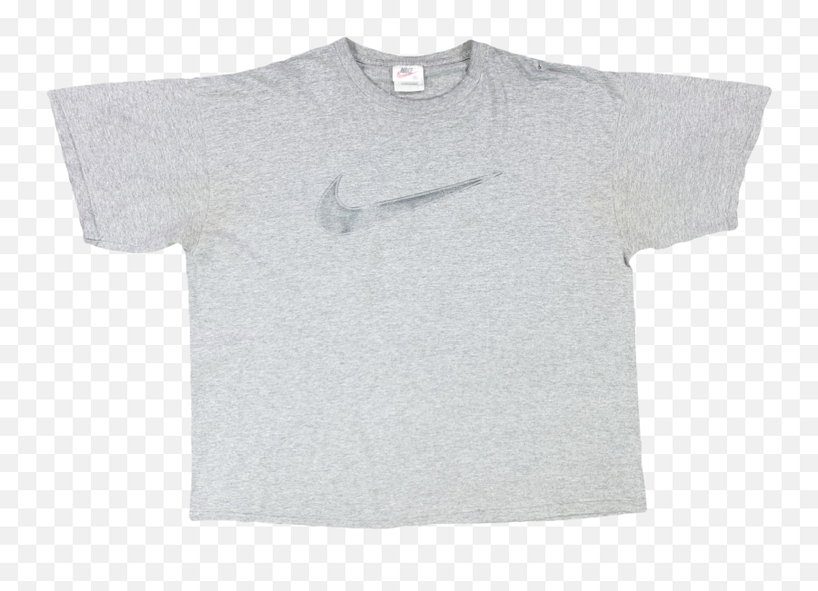 Vintage Nike Swoosh Logo Tee Grey Png