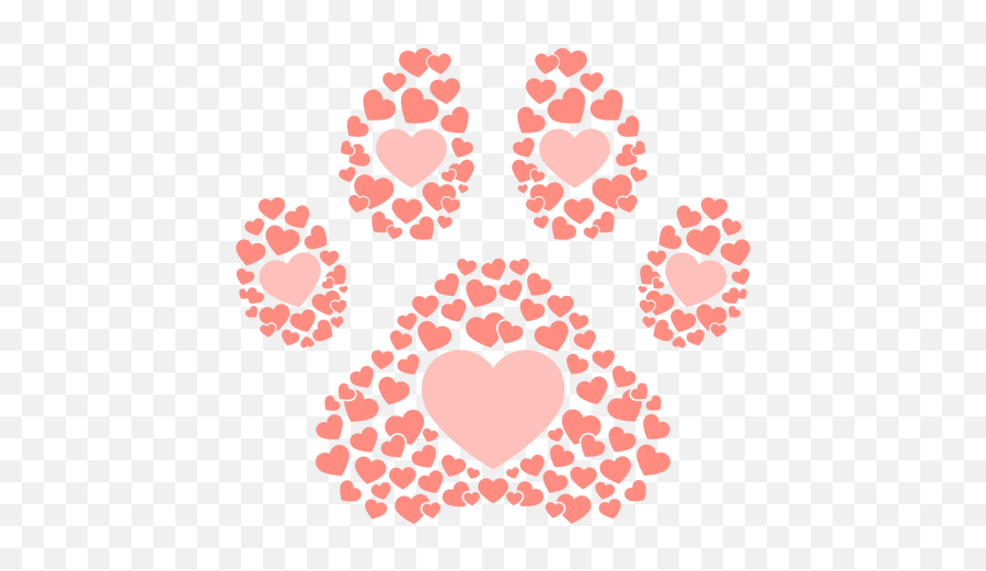 Dog Footprint Hearts Flat - Transparent Png U0026 Svg Vector File Huellas De Perro Colores,Footprint Png