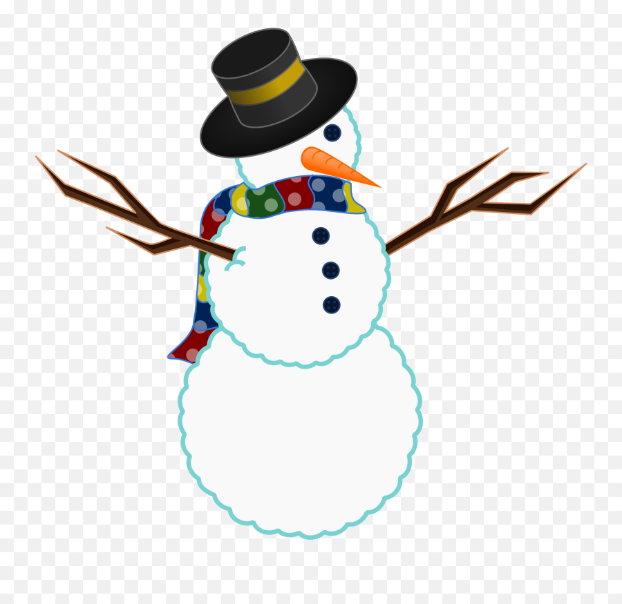 Snowman Clipart Free No Background - Free Clip Art Snowman Png,Snowman Clipart Transparent Background