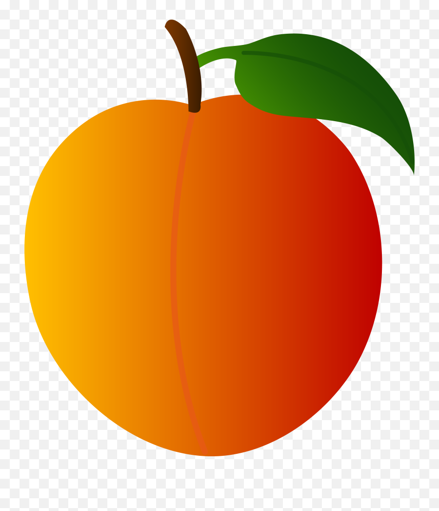 Peach Clipart Transparent - Peach Clipart Png,Peach Transparent Background