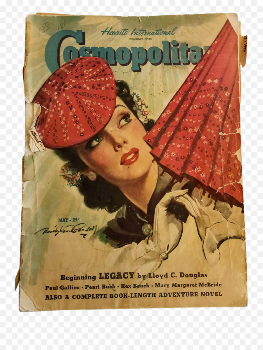 1940s Vintage Bradshaw Crandell Cover - Retro Magazine Covers Cosmopolitan Png,Cosmopolitan Magazine Logo