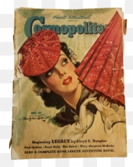 1940s Vintage Bradshaw Crandell Cover - Retro Magazine Covers Cosmopolitan png