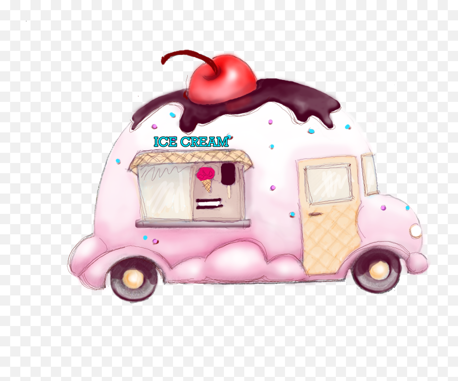 Cute Ice Cream Truck Clipart Png