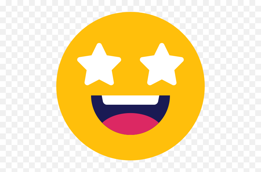 Emoji Excited Stars Icon - Excited Emoji Vector Png,Excited Emoji Png
