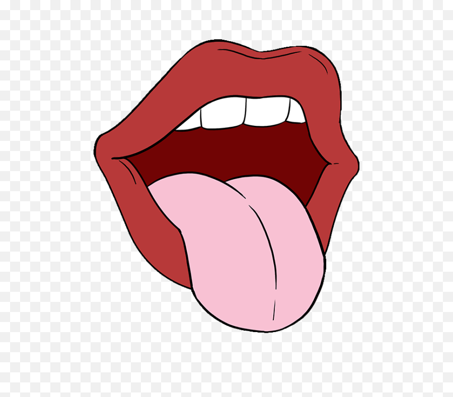 Tounge Png - Mouth With Tongue Sticking Out Drawing,Tounge Png