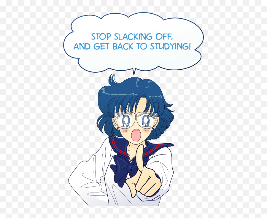 Ide Anime Di 2021 - Sailor Moon Amy Studying Png,Sailor Mercury Icon