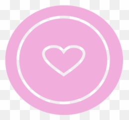 Download Mysticker Pink Heart Circle Button Cute Adorable - Girly png