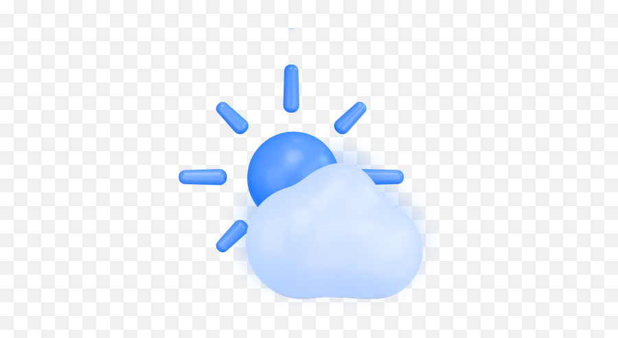 Premium Cloudy Day 3d Illustration - Dot Png,3d Sun Icon
