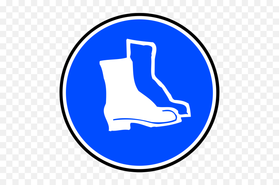 Mandatory Feet Protection Hard Boots Png Svg Clip Art For - Safety Shoes Logo,Icon Bombshell Boots