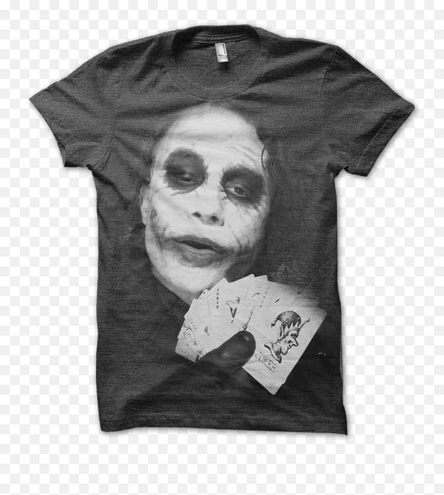 Download Joker Face T - Shirt Joker Heath Ledger Bu0026w Full Netflix And Chill T Shirt Png,Joker Face Png