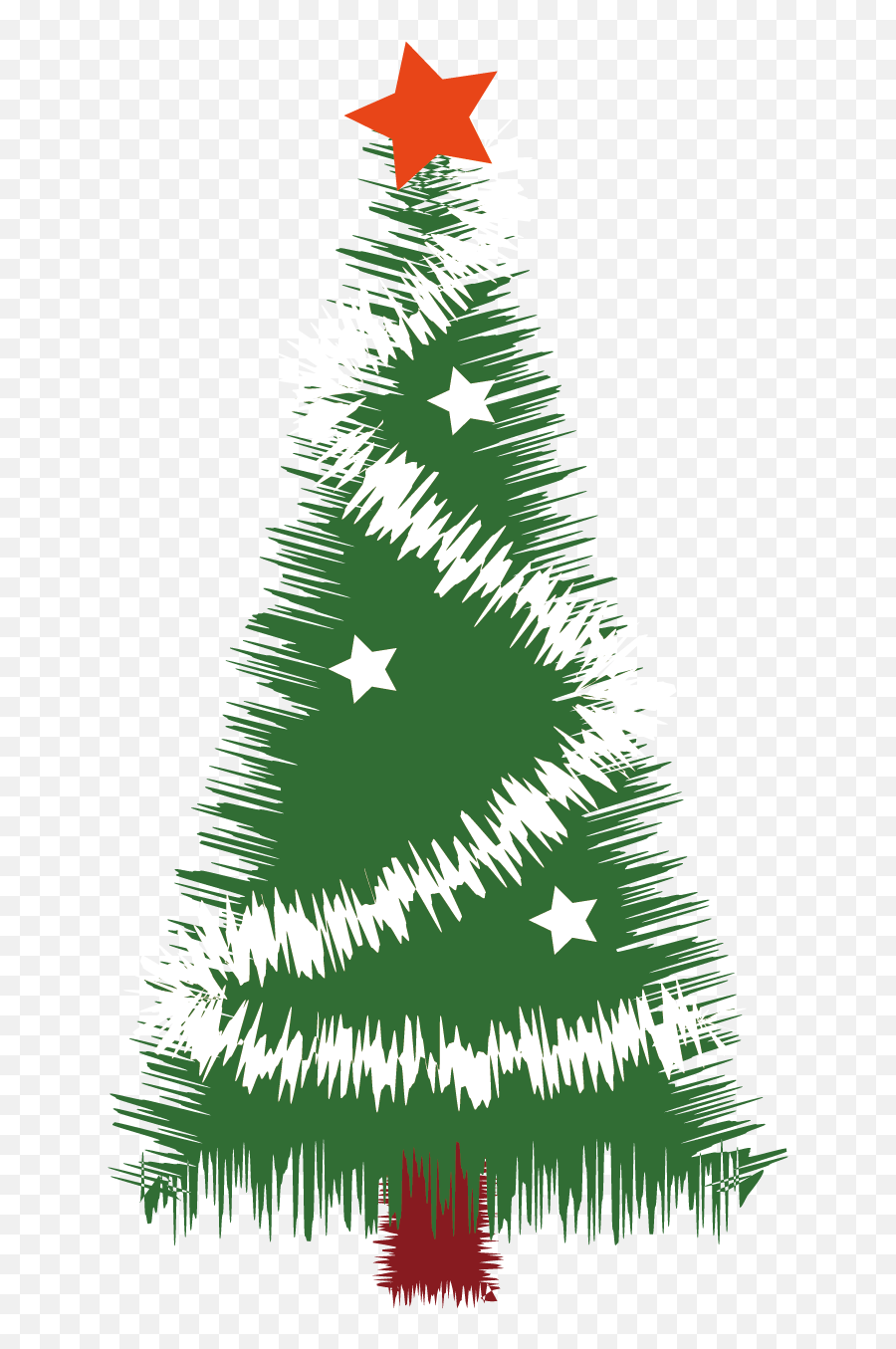 Christmas Tree Silhouette - Christmas Tree Clip Art Png,Christmas Tree Vector Png