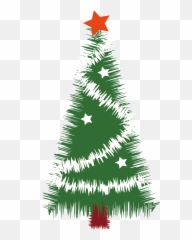 Christmas Tree Silhouette - Christmas Tree Clip Art Png,Christmas Tree Vector Png
