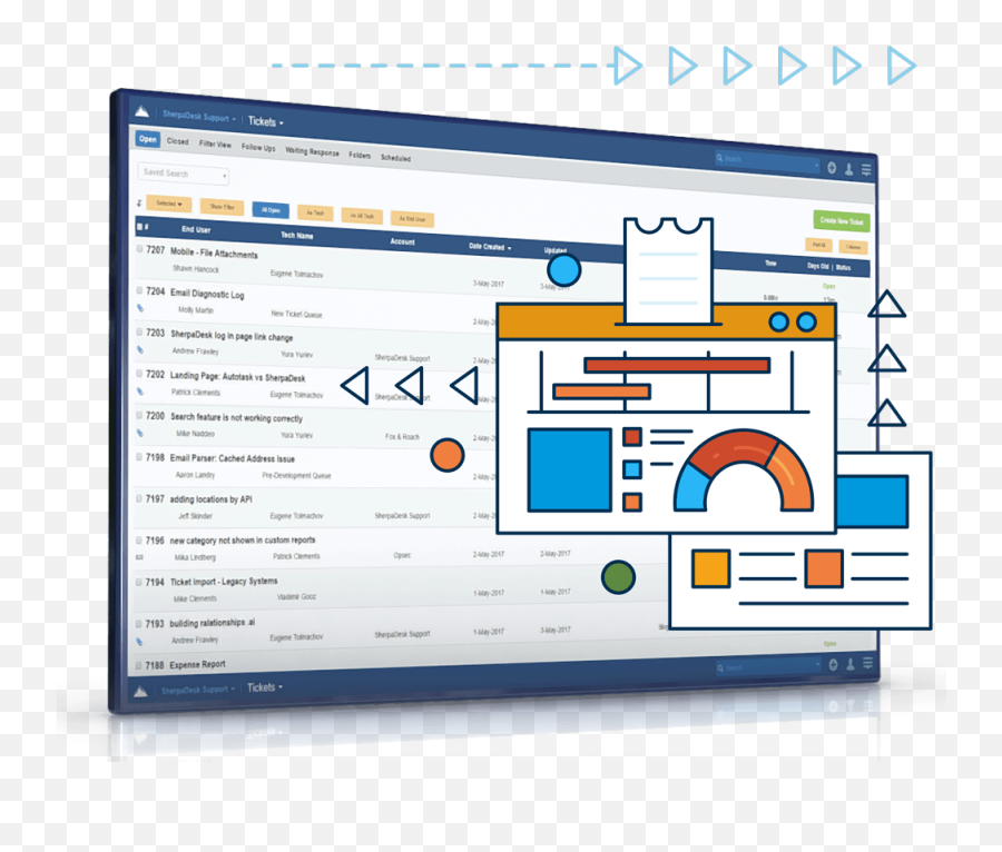 Online - Based Help Desk Software Ticketing System Vertical Png,Autotask Icon