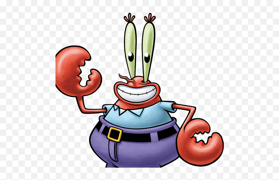 Mr Krabs From Spongebob Squarepants Cartoon Nickcom - Mr Krabs Png,Spongebob Characters Png