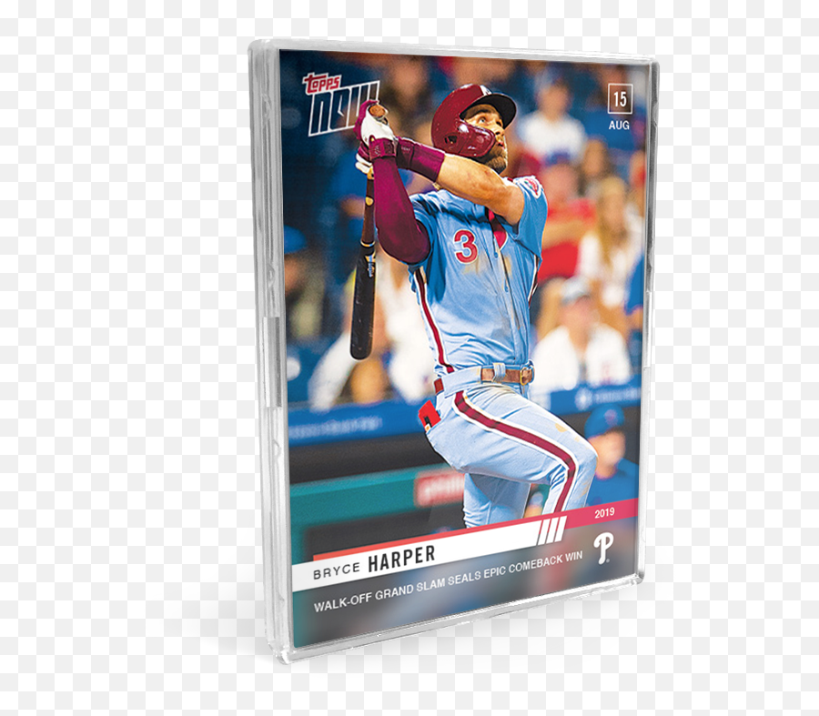 Topps Bryce Harper Walks Off - Get His Autographed Relic Banner Png,Bryce Harper Png