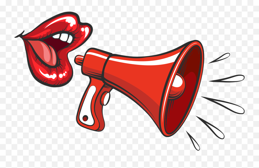 Mouth Megaphone Clipart - Full Size Clipart 4208324 Red Megaphone Clipart Png,Megaphone Transparent