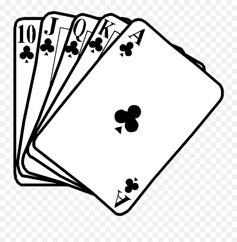 Poker Cards Clipart Black And White - Deck Of Cards Clip Art Png,Playing Card Png