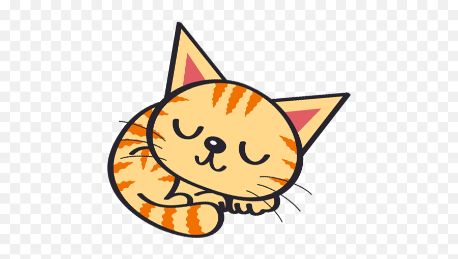 Catsleeping2 - Sleeping Cat Clip Art Free Png,Cartoon Cat Png