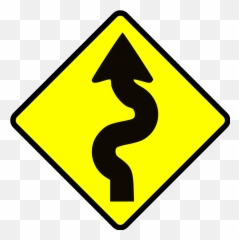 Road Traffic Sign Clip Art - Curve Png