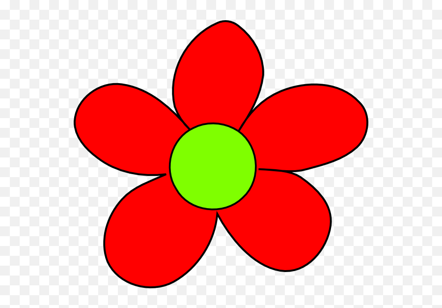 Red Flower Clip Art - Red Flower Clipart Png,Flowers Clip Art Png
