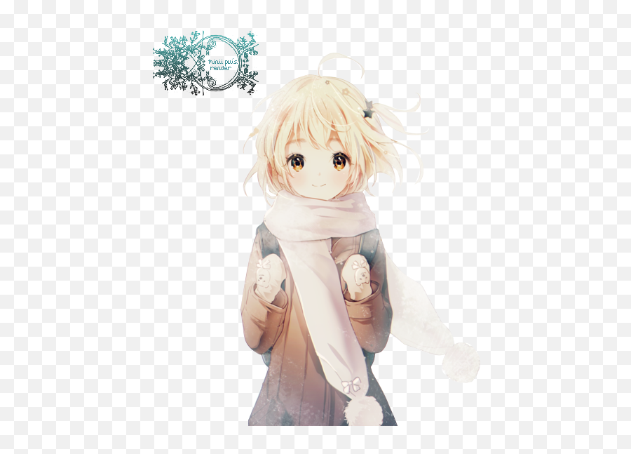 Winter Cute Anime Girl Render By Pui - Cute Anime Girl Render Png,Cute Anime Girl Transparent
