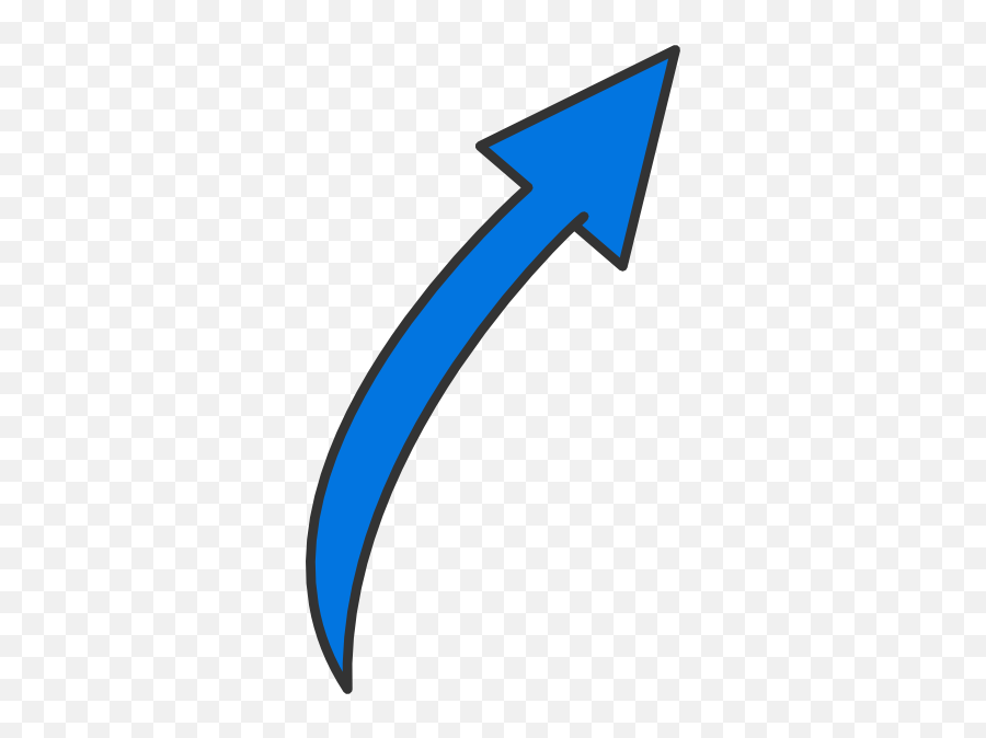 Download Hd Blue Arrow Clipart - Clipart Curved Arrow Png,Blue Arrow Png
