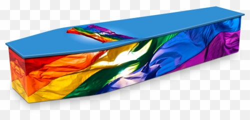 Rainbow Flag Custom Coffin Design Expression Coffins - Casket png