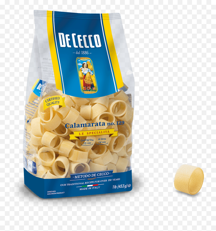 Calamarata No 129 Pasta De Cecco - De Cecco Pasta Shapes Png,Macaroni Png