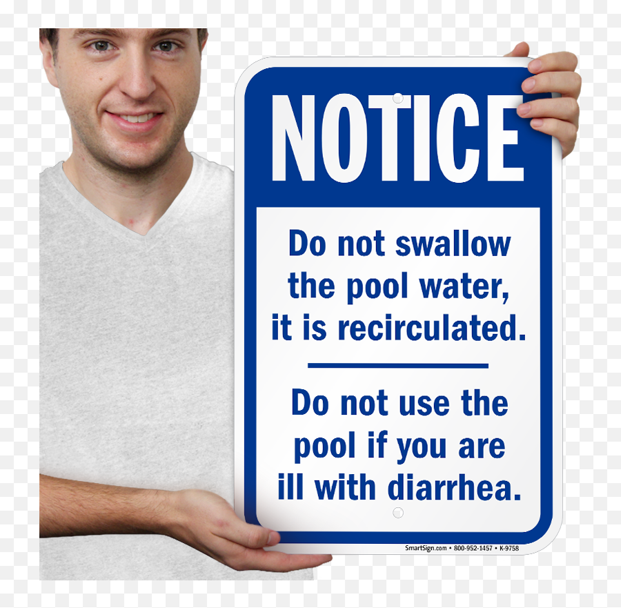 Do Not Swallow Pool Water Sign Sku K - 9758 Active Shirt Png,Pool Water Png
