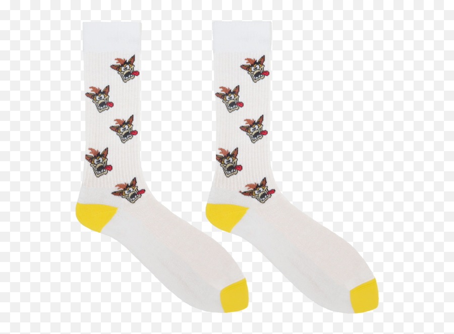 Crash Bandicoot White Sports Socks - Sock Png,Crash Bandicoot Logo Png