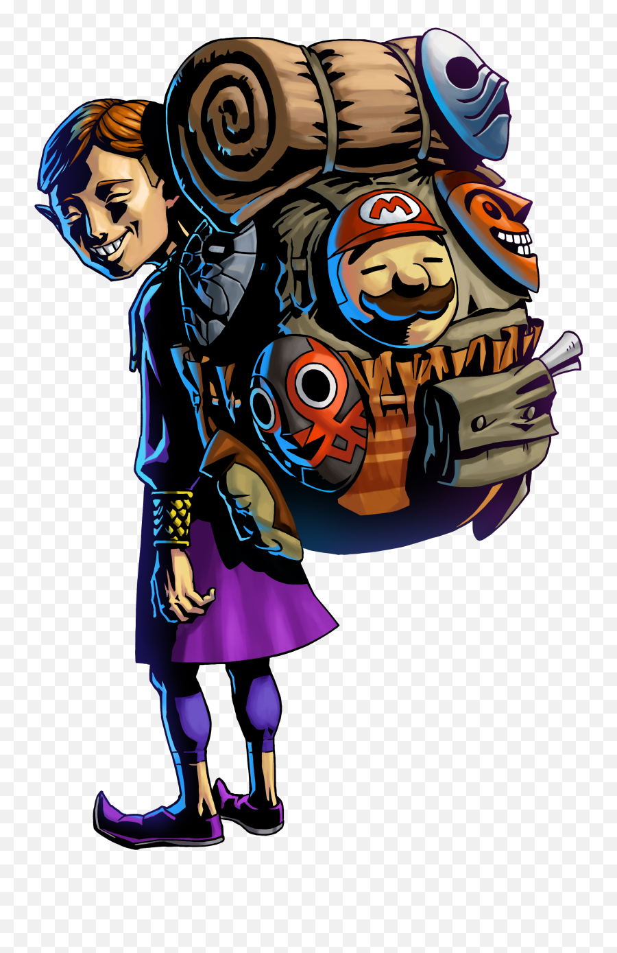 Majoras Mask Art - Happy Mask Salesman Art Png,Majora's Mask Png