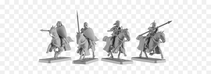 Mounted Crusader Knights - Mounted Elf Knight Miniatures Png,Crusader Helmet Png