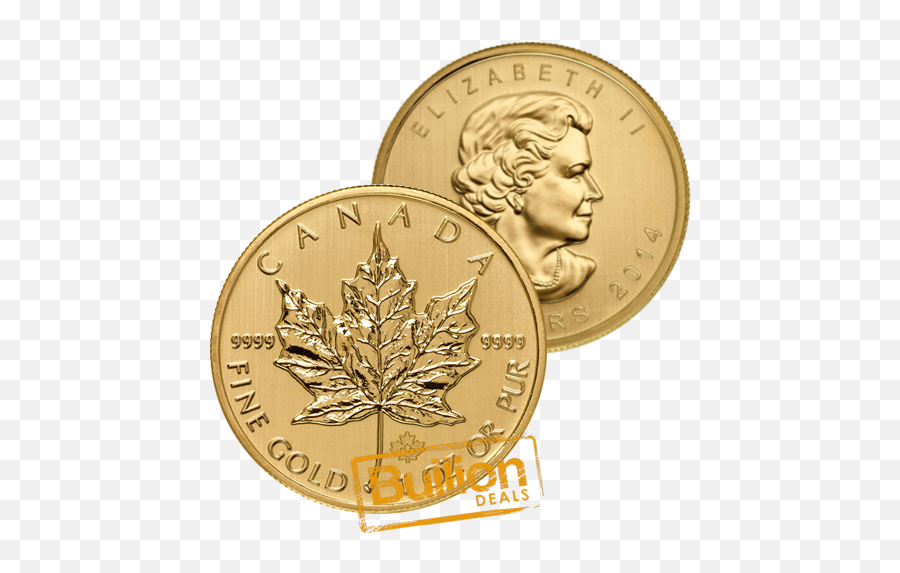 Download 2014 Canadian Maple Leaf Gold 1 Oz Coin Bulk - Gold Png,Canadian Maple Leaf Png