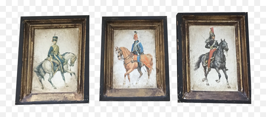 Antique Frames Of Mounted Soldiers - Bridle Png,Antique Frame Png