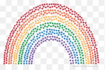Free Paw Prints Clipart - Dog Rainbow png