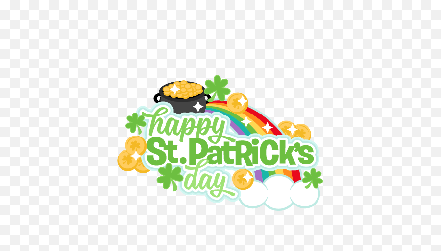 Happy St Patricku0027s Day Title Scrapbook Cuts Svg - Dish Png,Happy St Patrick's Day Png